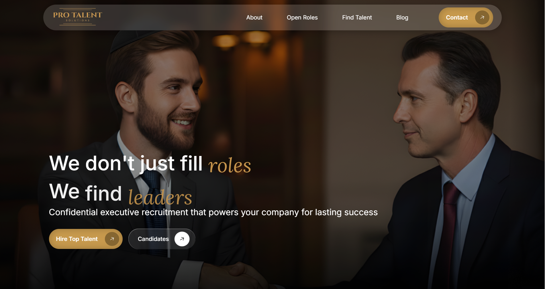 Pro Talent Solutions — Web Copy mockup
